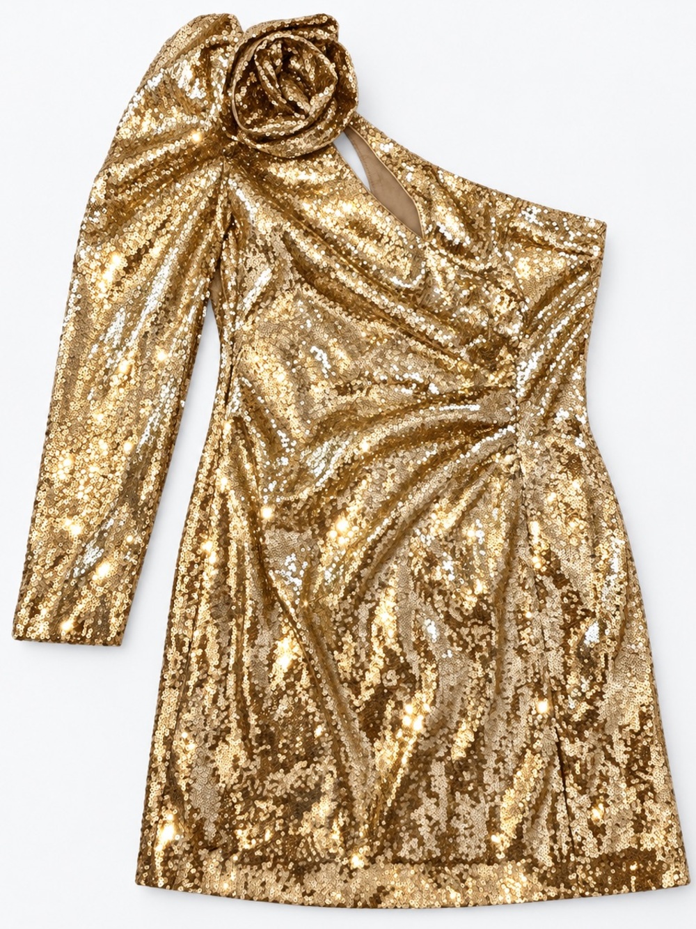 Dundas Sequin One-Shoulder Dress
